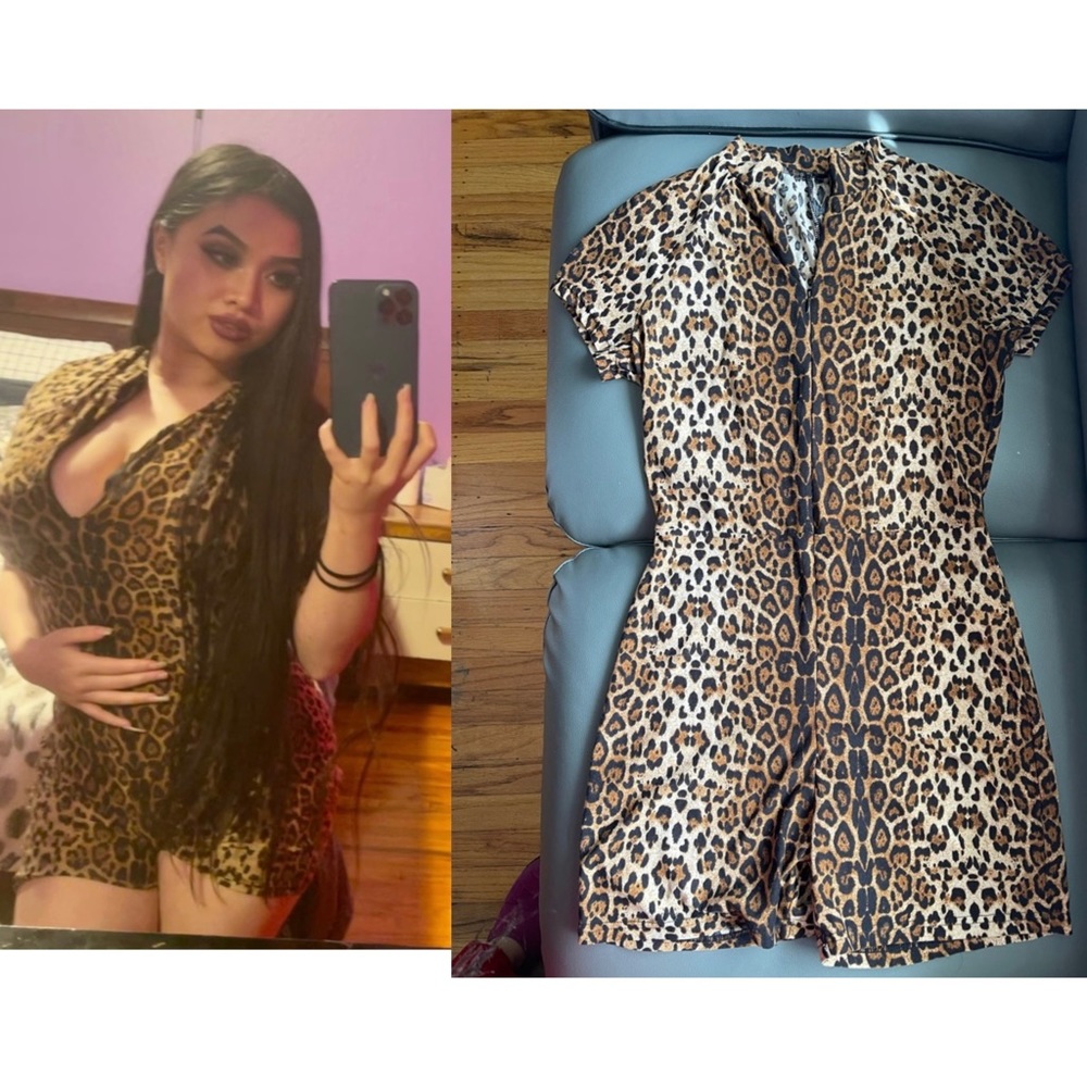 🐾 Leopard Print Romper